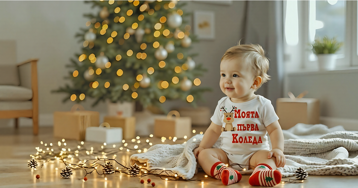 🎄Най-сладките персонализирани коледни бодита за бебета (идеи + снимки)